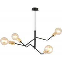 Emibig Bolt 11254 lampa podsufitowa 4x15 W czarna-złota
