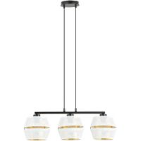 Emibig Malia 11843 lampa wisząca 3x15 W biała-czarna-złota