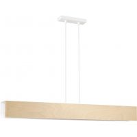 Emibig Carlo 6114 lampa wisząca 4x15 W biała-drewno
