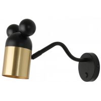 GTV Mouse OSMOUSW11DEC kinkiet 1x25 W czarny-złoty