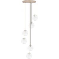 Kaja Tesoro K5701 lampa wisząca 6x10 W przezroczysta-beżowa