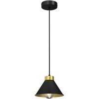 Luminex Demet 0627 lampa wisząca 1x60 W czarna-złota