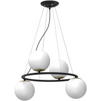 Luminex Bolti 5677 lampa wisząca 4x15 W czarna-złota