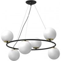 Luminex Bolti 5678 lampa wisząca 6x15 W czarna-złota