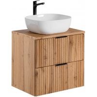 Comad Adel Oak SETADOB60CMSMILE40_błędny umywalka z szafką i blatem 60 cm dąb