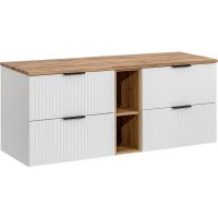 Comad Adel White SETADWB140CM8101WOTAN_błędny szafka z blatem 140x46x57 cm podumywalkowa wisząca biała