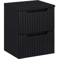 Comad Nova Black SETNOBBBLACK50CMS_błędny szafka z blatem 50x40x57 cm podumywalkowa wisząca czarna