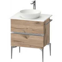 Duravit Sivida SV4657010550000 szafka 64.5x47.5x54.8 cm podumywalkowa wisząca dąb-chrom