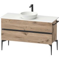 Duravit Sivida SV46600BD550000 szafka 124.5x47.5x54.8 cm podumywalkowa wisząca czarna-dąb