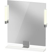 Duravit Sivida SV7421010220000 lustro 65x65 cm kwadratowe z oświetleniem biały-chrom