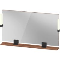 Duravit Sivida SV74240BD790000 lustro 125x65 cm prostokątne z oświetleniem czarny-drewno