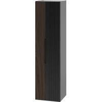 Megstyl Avella 2425 szafka 34.5x31.8x130 cm boczna wisząca czarna-orzech
