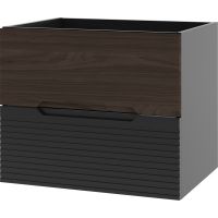 Megstyl Avella 2516 szafka 60x45.8x50 cm podumywalkowa wisząca czarna-orzech