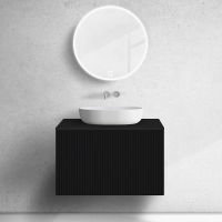 Oltens Lun 63025300 blat naszafkowy 80x45 cm czarny