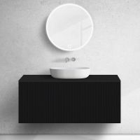 Oltens Lun 60030300 szafka 120x44.7x52 cm podumywalkowa wisząca czarna