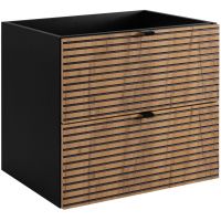 Rodan Loft 5906154450935 szafka 60x46x57 cm podumywalkowa wisząca czarna-dąb