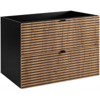 Rodan Loft 5906154450942 szafka 80x46x57 cm podumywalkowa wisząca czarna-dąb