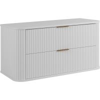 Rodan Elegance 5906154453851 szafka z blatem 100.4x41.5x51.7 cm podumywalkowa wisząca biała