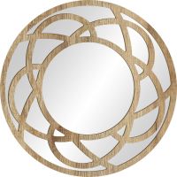 Styler Ornament LU12306 lustro 50x50 cm okrągłe drewno