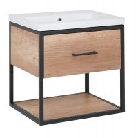 Astor Alfa AMUWU51002 umywalka z szafką 51.2 cm dąb