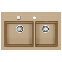 Alveus Atrox 1132000 zlewozmywak granitowy 79x50 cm beżowy