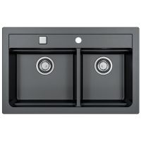 Alveus Atrox 1132002 zlewozmywak granitowy 79x50 cm czarny
