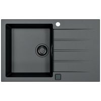Alveus Cadit 1148159 zlewozmywak granitowy 79x50 cm czarny