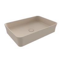 Bocchi Sottile Slim Line 14760070125 umywalka 55x38 cm prostokątna nablatowa brąz/beż