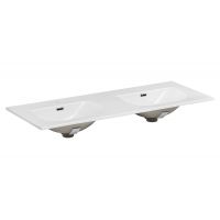Comad Sky SKY120DDP8099 umywalka 120x46 cm prostokątna nablatowa-podwójna biała
