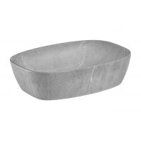 Comad Anna UNANNAMH1 umywalka 50x39 cm owalna nablatowa szary/kamień