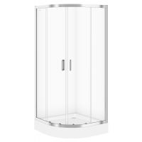 Cersanit Arteco S157002 kabina prysznicowa półokrągła 90x90 cm chrom