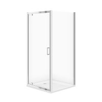 Cersanit Iva S601246 kabina z brodzikiem 90x90 cm kwadratowa chrom połysk/szkło przezroczyste