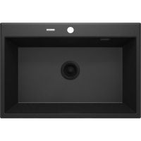 Deante Eridan ZQEG103 zlewozmywak granitowy 70x52 cm szary/grafitowy/onyx
