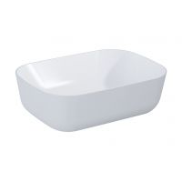 Elita Reni RE040460896120 umywalka 45.5x32.5 cm prostokątna nablatowa biała-szary/kamień