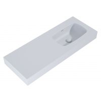 Elita Dimple RE041202027040 umywalka 121x46 cm prostokątna ścienna szary/kamień