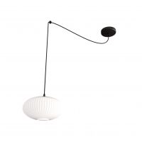 Emibig Origo 13741 lampa wisząca 1x15 W biała-czarna