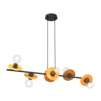 Emibig Token 14286 lampa wisząca 6x15 W czarna-pomarańczowa