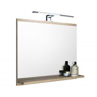 Domtech LED_on LYE1XS16JA lustro 60x50 cm prostokątne z oświetleniem drewno
