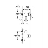 Grohe Start 322792432 bateria prysznicowa ścienna czarna