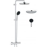 Grohe Vitalio Start System 26677001 zestaw prysznicowy ścienny termostatyczny z deszczownicą starlight chrome