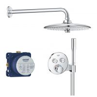 Grohe Grohtherm SmartControl 34744000 zestaw prysznicowy podtynkowy termostatyczny z deszczownicą starlight chrome