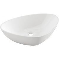 Invena Trigono CE58001W umywalka 50x40.5 cm nablatowa biała