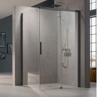 Kermi Nica czarna NID2R/L NITWL080203PK ścianka prysznicowa 80 cm