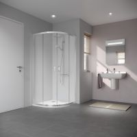 Kermi Stina STR55 STR5509019VPK kabina prysznicowa półokrągła 90x90 cm srebrny