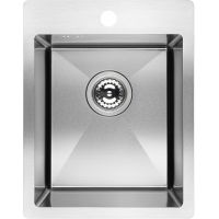 Laveo Marmara SAM010A zlewozmywak stalowy z syfonem 48x37.5 cm