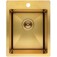 Laveo Marmara SAMG10A zlewozmywak stalowy z syfonem 48x37.5 cm złoty