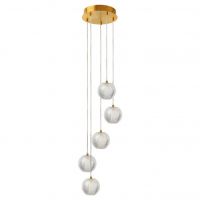 Light Prestige Diamond LP22025PGD lampa wisząca 5x5 W złota