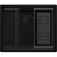 Primagran Praga XXL 60 Level zlewozmywak granitowy 56x47 cm czarny O_OP6KC-002