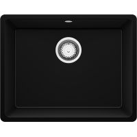 Primagran Wenecja XL 60 Easy zlewozmywak granitowy 56x44 cm czarny O_OW6KC-001
