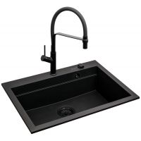 Pyramis Siros 070177802BF zlewozmywak z baterią czarny/czarny